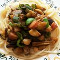 kona8's cooksnap of when they made 夏野菜のカレー風味スパゲティー.