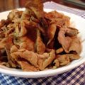 ☆ゆぃぴょん☆'s cooksnap of when they made 豚こまと舞茸のピリっと甘辛きんぴら.
