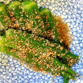 あきしの's cooksnap of when they made オクラのゴマ和え.