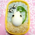シャンプーハット's cooksnap of when they made キャラ弁❈ジブリ　雨の日♥小トトロ.