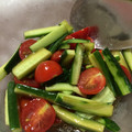 ティアラ星's cooksnap of when they made きゅうりとプチトマトの中華和え★.