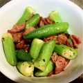 nanasworld's cooksnap of when they made 簡単♪オクラのベーコン炒め.