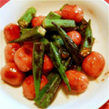りん♥しゃね's cooksnap of when they made オクラとハムとエノキのオイスター炒め.