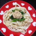mymelon's cooksnap of when they made ホウレン草とツナのオイマヨ冷しうどん.