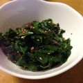 上杉景's cooksnap of when they made モロヘイヤのごま油和えお浸し.