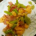 maiyuuu's cooksnap of when they made アスパラとベーコンの卵炒め.