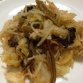 青空健太's cooksnap of when they made 包丁いらず！キャベツともやしの高菜炒め.
