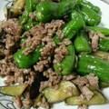 ｼｮｺﾗmode's cooksnap of when they made 簡単♪なすとししとうのひき肉炒め.