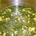 yuisunny's cooksnap of when they made 簡単！卵とじモロヘイヤスープ.