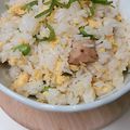 kimimaruo's cooksnap of when they made 簡単！ごま油香る焼き鳥と卵の親子混ぜご飯.