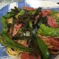 sararaママ's cooksnap of when they made シシトウとベーコンのめんつゆバターパスタ.