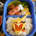 akichild's cooksnap of when they made キャラ弁＊仮面ライダーガイム弁当♪型紙有.
