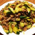 ☆ゆみんみん☆'s cooksnap of when they made キュウリと豚肉の四川風辛味炒め.