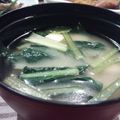 ∞くぅ∞'s cooksnap of when they made 色のあせない小松菜のみそ汁♪.