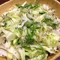 Artigiano's cooksnap of when they made まぜるだけ～レタスと大葉のゆかりサラダ☆.