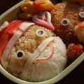 ロシアン's cooksnap of when they made クリスマス★サンタべんとう（キャラ弁）.
