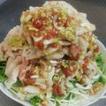 めかにか's cooksnap of when they made 梅ドレでさっぱり〜豚しゃぶサラダ.
