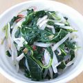 ほろろん55's cooksnap of when they made モロヘイヤと豆もやしのピリナムル☀.