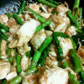 レッドケイコ's cooksnap of when they made 簡単♡鶏肉とアスパラの焼肉たれ炒め.