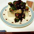 コカちゃん's cooksnap of when they made ♪豆腐のオクラ茗荷しそおかかのせ♪.