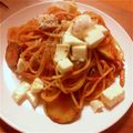 めいぬこ's cooksnap of when they made *ズッキーニとアンチョビのトマトパスタ*.