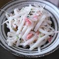 mioly's cooksnap of when they made 大根とカニかまの麺つゆマヨサラダ.