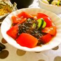Marrietty's cooksnap of when they made おろしキュウリのもずく酢和え.