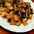 mｉKＡ's cooksnap of when they made 鶏肉・なすのピリ辛中華炒め.