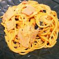 megurou's cooksnap of when they made ベーコンとしめじのトマトクリームパスタ.