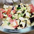 akachu's cooksnap of when they made 水ナスと夏野菜のコロコロサラダ.