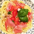 うさぎじるし's cooksnap of when they made トマトとバジルの冷製パスタ★とっても簡単.