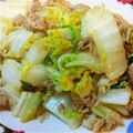 マム's cooksnap of when they made 豚バラと葱と白菜のニンニク炒め.