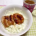 OkeiCoffee's cooksnap of when they made 弁当にも豆板醤で甘辛しっとり鳥の照り焼き.