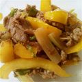 けこっぴぃ's cooksnap of when they made 牛肉とピーマンセロリのオイスター炒め.