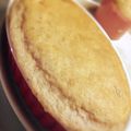 cocoaaan's cooksnap of when they made フルーチェdeカップケーキ.