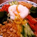 よよっち♪'s cooksnap of when they made 冷やし温玉キムチうどん.
