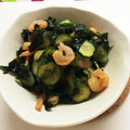imigiko's cooksnap of when they made 簡単ヘルシー♡きゅうりとわかめの酢の物♡.
