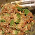 エミーマム's cooksnap of when they made 簡単おつまみ。焼きアボガドの納豆和え.