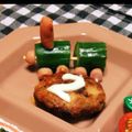 omi3i's cooksnap of when they made キャラ弁！きゅうりの汽車ポッポ♪.