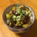 ○mimimi○'s cooksnap of when they made まぐろアボカドユッケ丼.