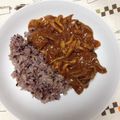 ひなちゃん2号's cooksnap of when they made ■牛肉と3種のきのこの赤ワインみそ煮込み.