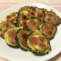 ぴぴぶた's cooksnap of when they made ゴーヤのウインナー詰めたまご焼き.