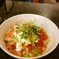 サロン808's cooksnap of when they made いくらと塩鮭とえのきだけの丼.