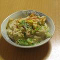 もんしゅしゅ's cooksnap of when they made えのきかにかまお好み風.