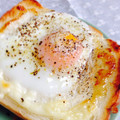 かよかよ～'s cooksnap of when they made 【ラピュタのような目玉焼きトーストを簡単に】.