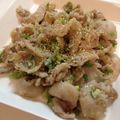 ゆずの花's cooksnap of when they made ネギ好き夫のための♡豚肉ネギ油　塩炒め.