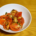 つちかな's cooksnap of when they made 冷え冷えで！トマトとミョウガのぽん酢和え.