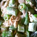 Jaye's cooksnap of when they made ☆オクラのツナマヨ和え.