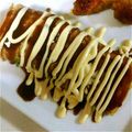ringotaya's cooksnap of when they made たこやきの粉でくるくるお好み焼き.