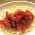 ぶーこ５５'s cooksnap of when they made 極旨〜♡甘いトマトマリネ♪の冷製パスタ.